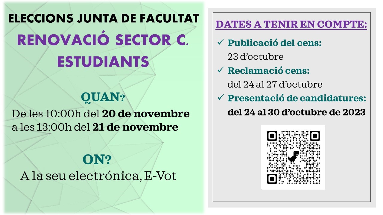 cartell eleccions alumnes facultat 